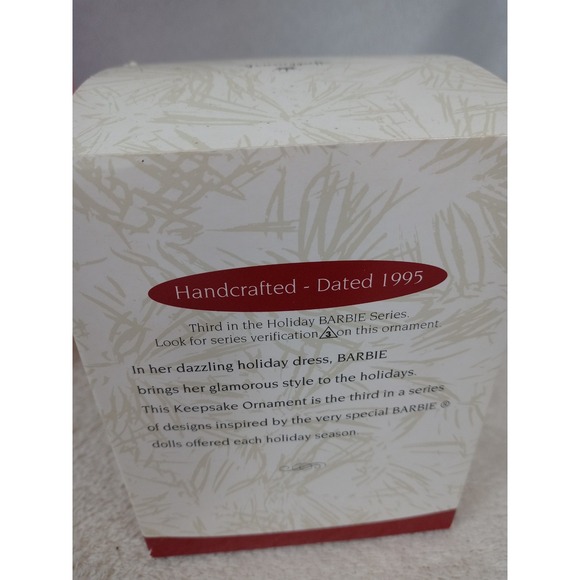 Lot of 3 Vintage Barbie Holiday Ornaments Hallmark Keepsake 1995 1996 1997 w/Box - Picture 8 of 14